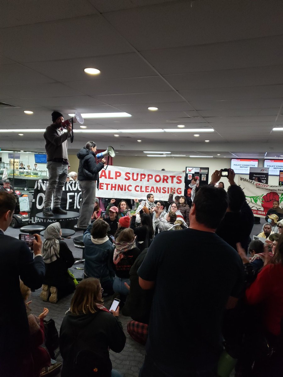 Oscar🇵🇸 (@roteroscar) on Twitter photo Occupying the Labor Party Victorian state conference! We won't let them get away with backing the slaughter of Palestinians!
<a href="/unions4palestin/">UnionistsforPalestine</a> <a href="/vic_socialists/">Victorian Socialists</a> Occupying the Labor Party Victorian state conference! We won't let them get away with backing the slaughter of Palestinians!
<a href="/unions4palestin/">UnionistsforPalestine</a> <a href="/vic_socialists/">Victorian Socialists</a>