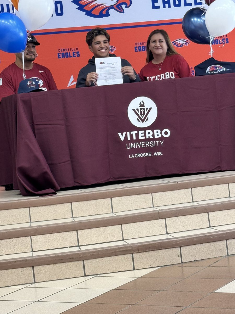 Today I signed my letter of intent to play baseball at Viterbo University. I feel so grateful to my parents, coaches, and teammates who supported me in my journey. I welcome the opportunity to continue to work hard and earn my place at the next level.