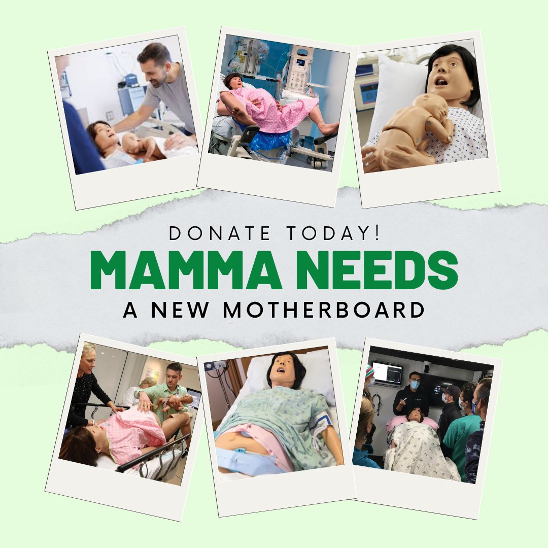 SIM_MONTANA's tweet image. 🎉 TGIF! Celebrate moms and support maternal simulation this weekend. Our 'Momma Needs A New Motherboard' campaign aims to raise $3K for LUCY training Montana's healthcare teams. Donate now at hubs.la/Q02xC3-j0 #MontanaMoms #SupportLUCY #WeekendGiving