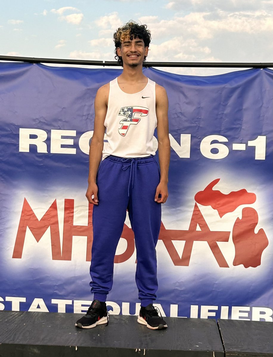 Congrats to Anthony Garcia with a huge PR in LJ (21’9.25”) and qualifying for the @MHSAA State meet! #FranklinMADE @fhspatriots @TheColonyFHS @LivoniaDistrict