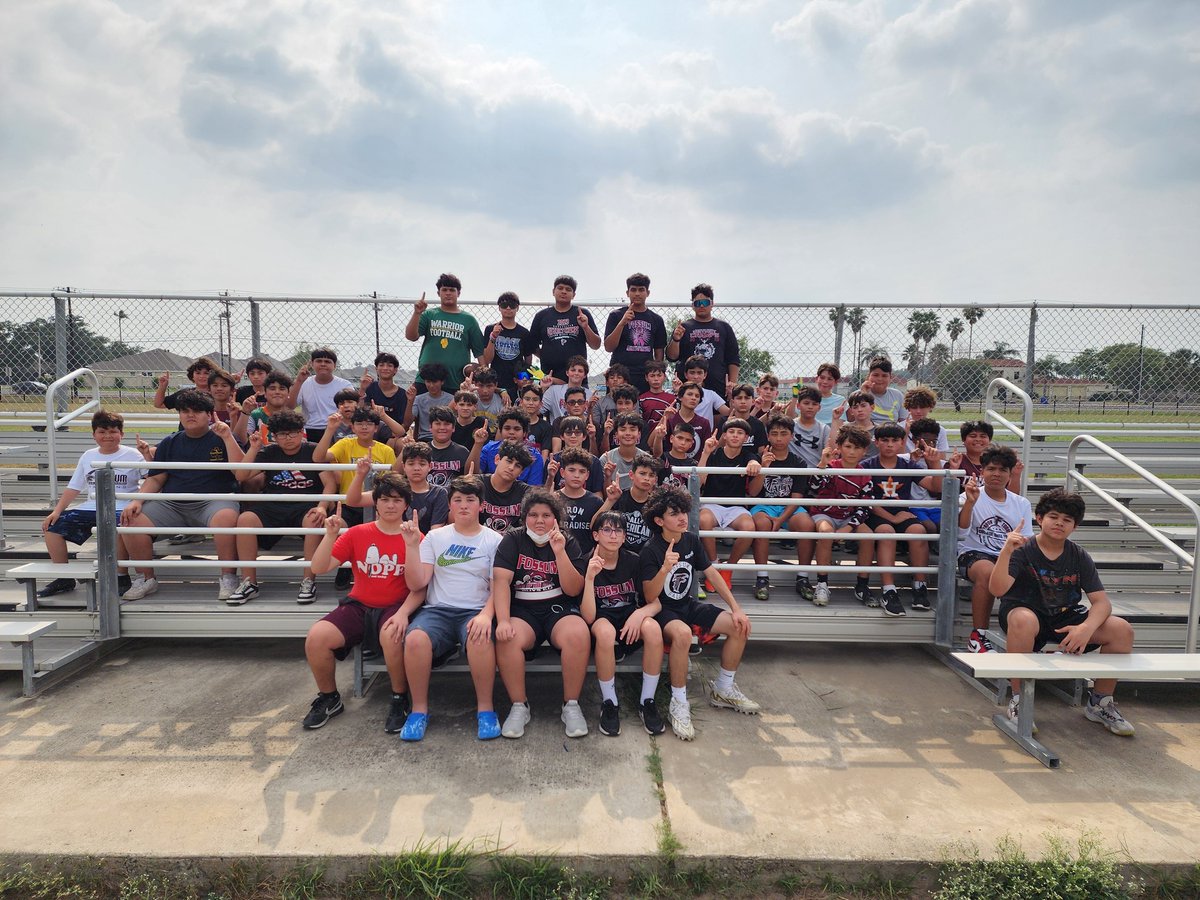 Great showing from our 6th graders in our Football camp.  The future looks bright for our Fossum football program! #FossumFalcon #RiseTogether