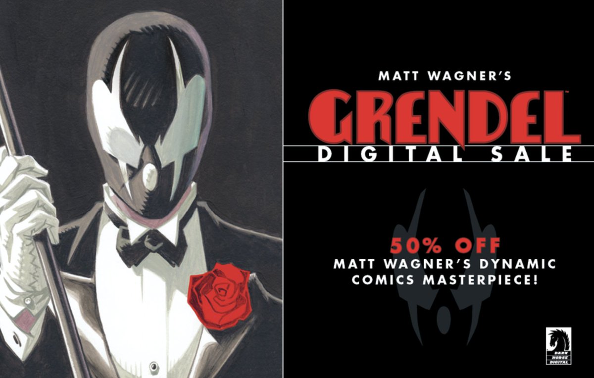 Get caught up on @MattWagnerComic's #Grendel series with killer deals on Dark Horse digital! Grendel Omnibus Vol #1-4, Behold the Devil, Devil's Odyssey and more are 50% off. Details: bit.ly/3UPdUGu Sales are mirrored across all digital reading platforms until May 20!