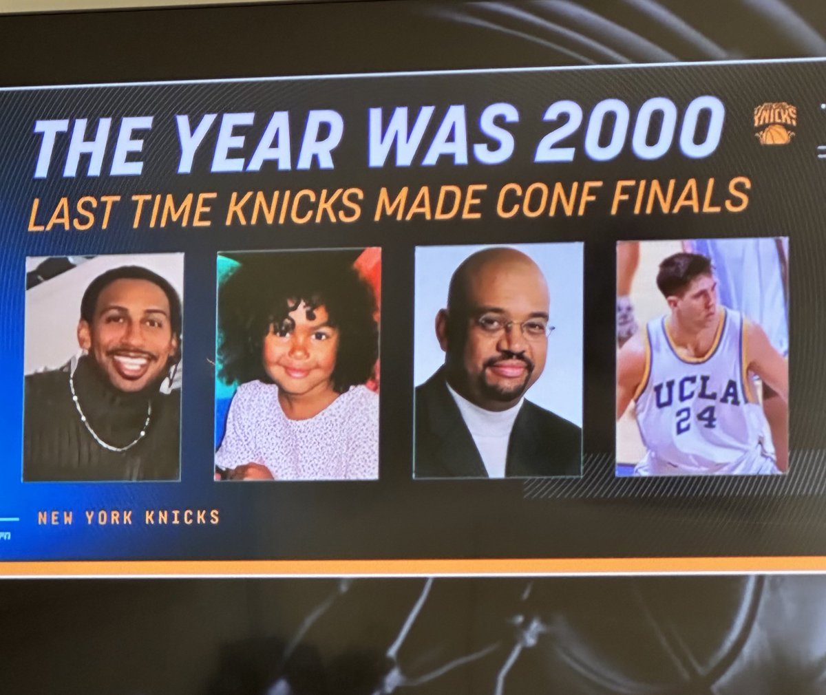 The last time the Knicks were in the Conference Finals our Countdown crew was… 😂 @RealMikeWilbon @stephenasmith (Bob in ‘97… close enough!)