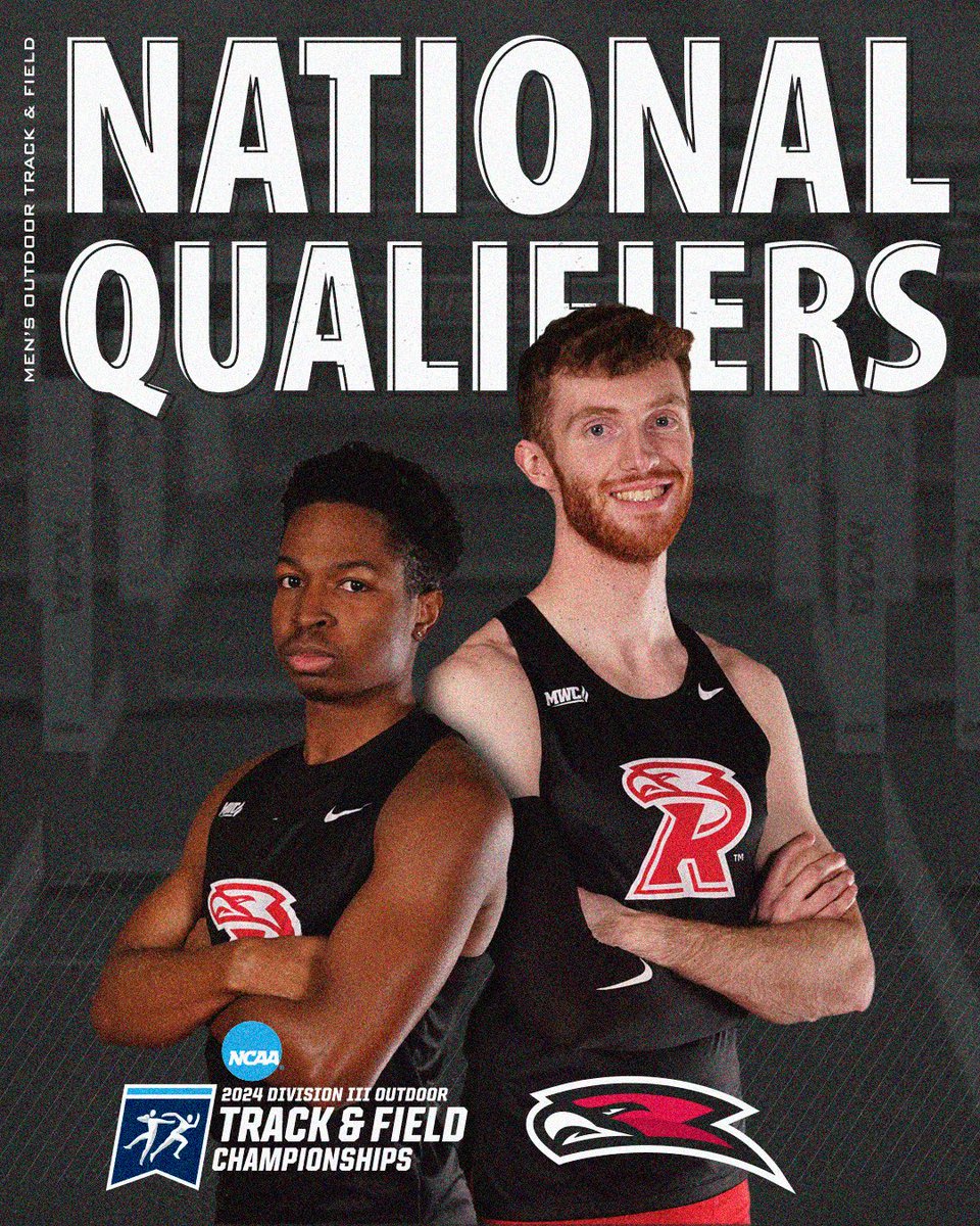 🎟️ TICKET PUNCHED! Dameco Walker (long jump, triple jump) and Ben Fisher (high jump) will represent Ripon next week in Myrtle Beach at the NCAA Outdoor Championships! #HawksFly | @RiponTrackXC