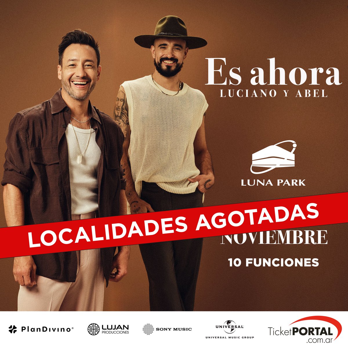 ABEL (@abelpintos) on Twitter photo LOCURA DE AMOR GALÁCTICO! + de 60.000 veces GRACIAS por esta maravilla!
ENTRADAS AGOTADAS
en menos de 12 horas.
Son increíbles!!!
En Noviembre, ustedes, mi hermano <a href="/LucianoPereyra/">Luciano Pereyra</a>
y yo lo vamos a dar TODO!!!
BENDICIONES Y ABRAZOS DE AMOR!
Nos vemos en la música ♥️ #EsAhora LOCURA DE AMOR GALÁCTICO! + de 60.000 veces GRACIAS por esta maravilla!
ENTRADAS AGOTADAS
en menos de 12 horas.
Son increíbles!!!
En Noviembre, ustedes, mi hermano <a href="/LucianoPereyra/">Luciano Pereyra</a>
y yo lo vamos a dar TODO!!!
BENDICIONES Y ABRAZOS DE AMOR!
Nos vemos en la música ♥️ #EsAhora