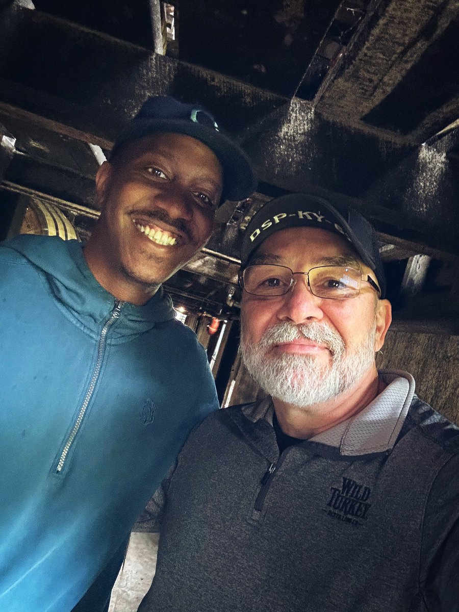 I had the pleasure of hanging out with my good friend & #Bourbon aficionado Frank @BourbEnthusiasm today in old warehouse B. I don’t call this work. But, I’m still being paid! 🤣 @WildTurkey #KentuckyBourbon #BourbonWhiskey #Kentucky #BourbonTrail