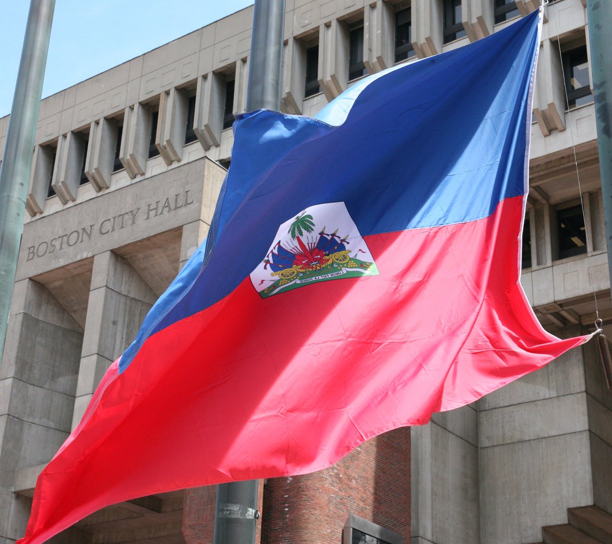 A great Haitian Heritage breakfast & #Haitian flag raising hosted by @Ruthzee this morning at City Hall. Parade at 1 pm sharp Sunday. Be there in blue.