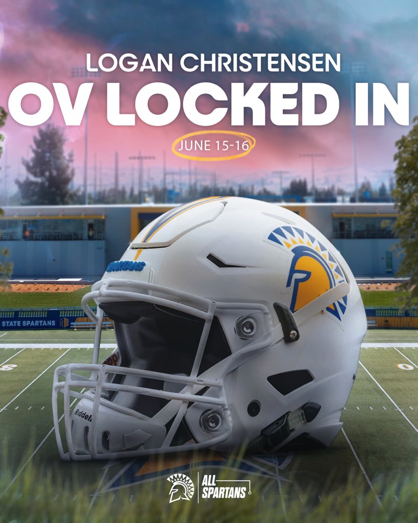 Excited to have locked in my official visit to San Jose State!! ⚔️⚔️ @SanJoseStateFB @CoachO_SJSU @coachmcgiven @ken_niumatalolo @TheBecaPerez @JSerra_Football @vscwintoday @CoachTroop3 @GregBiggins @adamgorney @ChadSimmons_ @BrandonHuffman