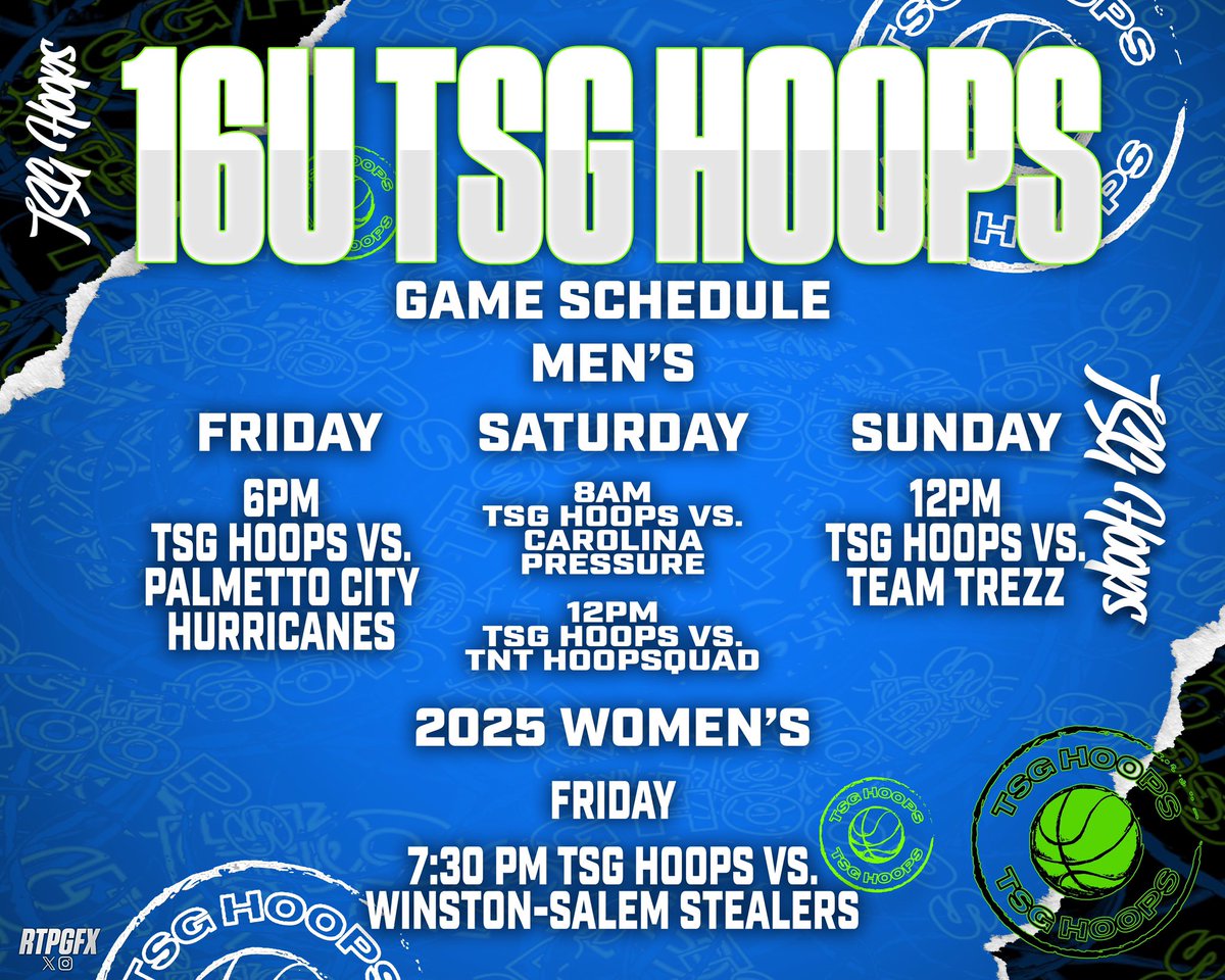 tsghoops's tweet photo. Catch our 2026 boys in Rock Hill, SC for live at @Phenom_Hoops βΌοΈ
Catch our 2025 girls in Greensboro, NC for live at @InsiderExposure βΌοΈ
ππ€#tsghoops https://t.co/PkgO4j52VB