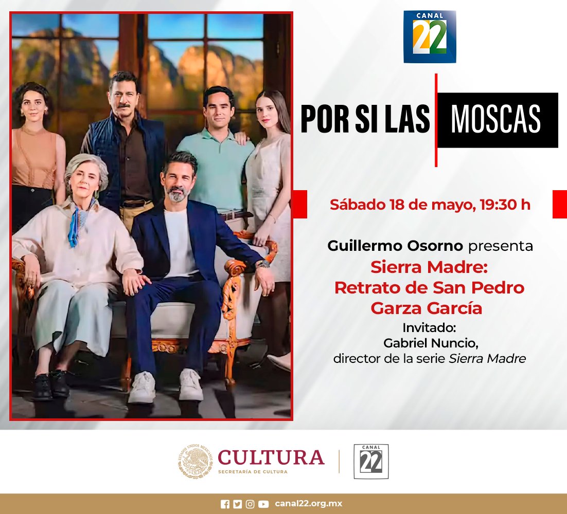 Esta tarde en #PSLM, Guillermo Osorno estará acompañado del Director Gabriel Nuncio para hablar sobre “ Sierra madre: retrato de San Pedro Garza García 📺✨ 🕐 Hoy, 19:30 h @N22Digital