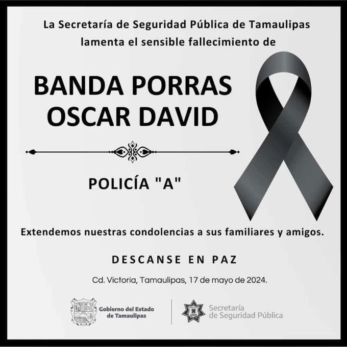 2Policias heridos y 1 muerto en Persecucion vehiculo robado por ej Palo Blanco #Matamoros #Tamaulipas QEPD POLICÌA 'A' OSCAR DAVID BANDA PORRAS