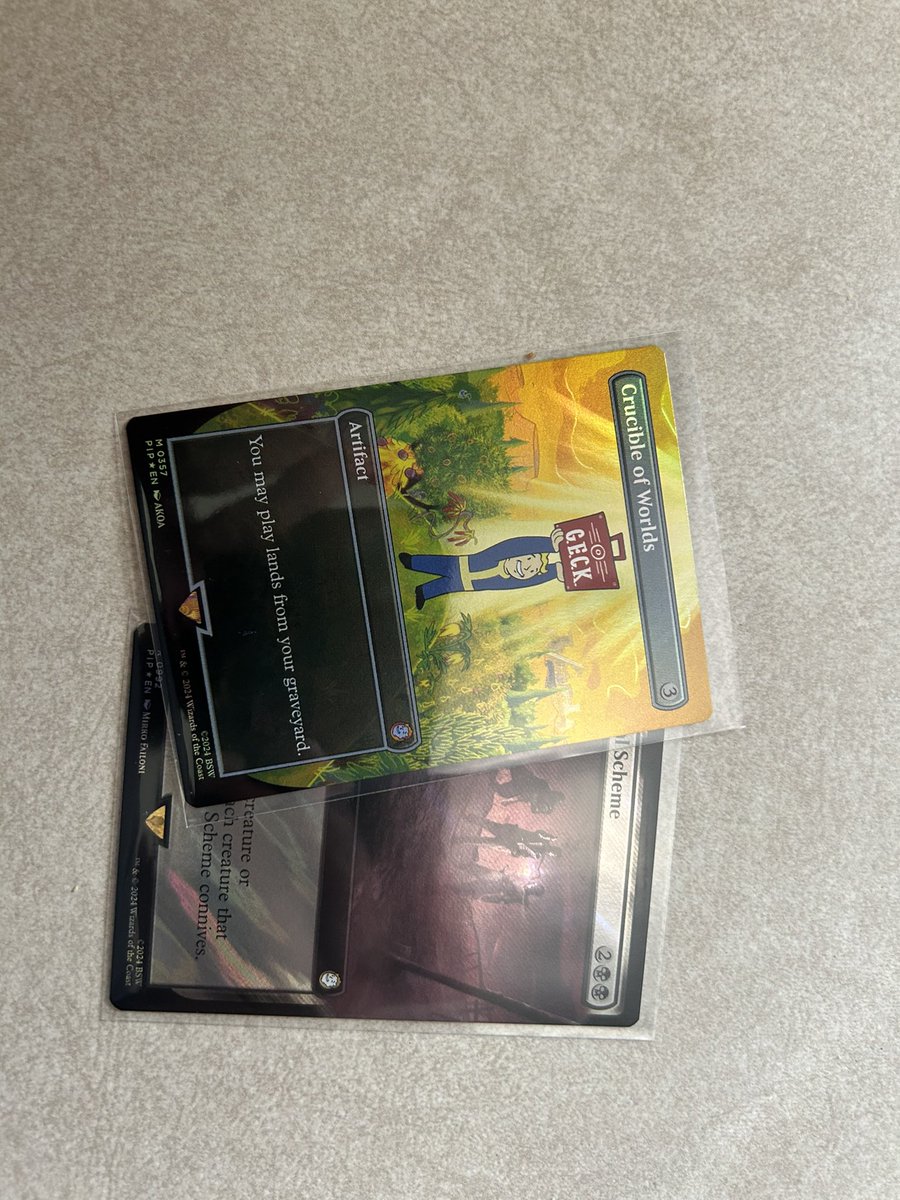 Dailyslacker's tweet image. Got a couple new cards for the fallout only deck #mtg #tcg #magicthegathering