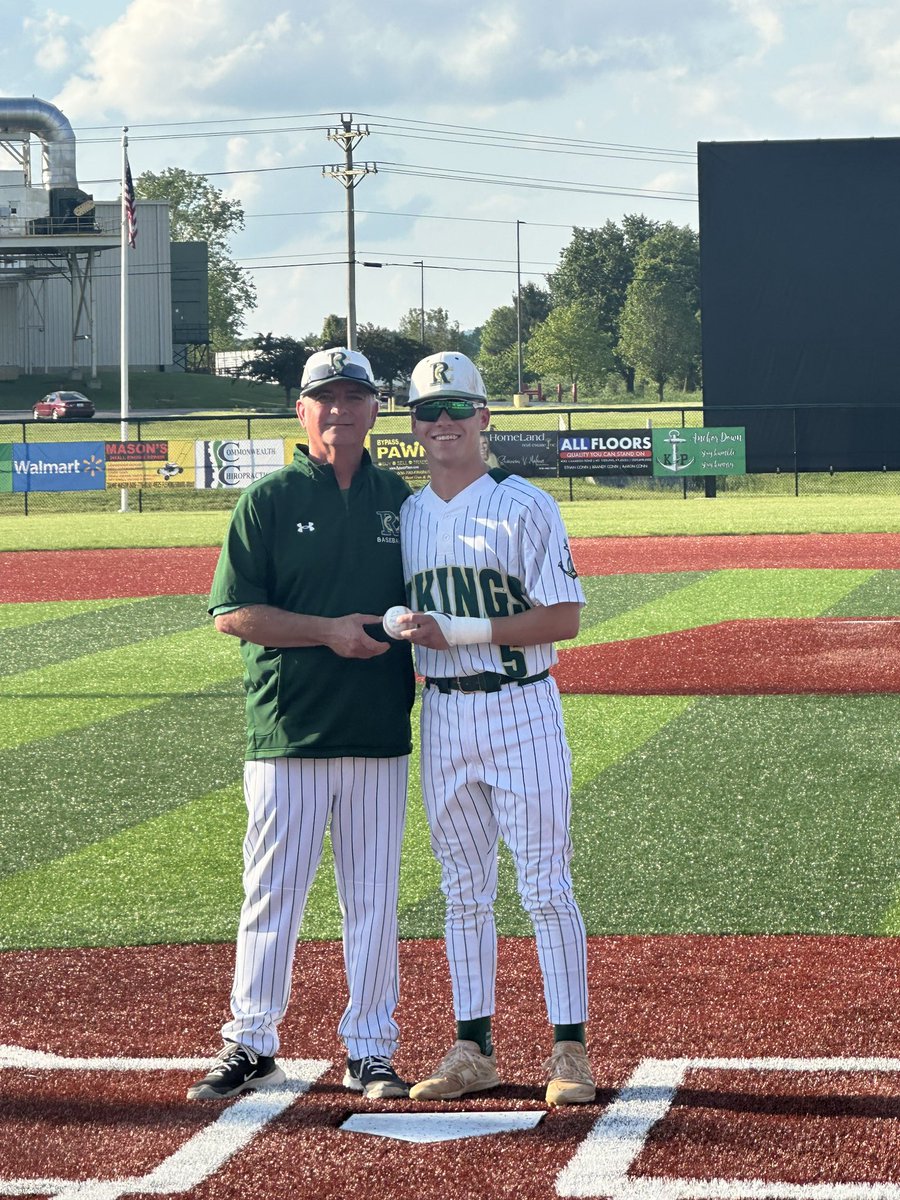 Also before the game we celebrated @jandrewingles for achieving his 20th career victory on the mound. The Junior currently has a career record of 20-6. Way to go JA!! #GoVikings #AnchorDown