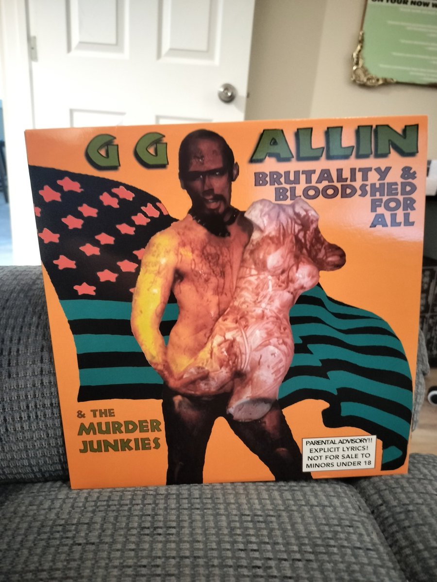 GG Allin & The Murder Junkies - Brutality & Bloodshed For All The final album, released a few months after he passed. #nowplaying #nowspinning #vinylcollection #vinylcollectionpost #vinylcommunity #vinylrecords #vinyl #records #lp #album #albumoftheday #90s #90spunk #punkrock