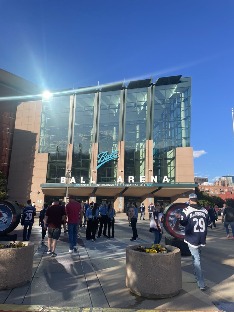 I once again find myself outside of a certain large building in Denver…let’s hope this goes better than it did the last time I was here…lol #goavsgo