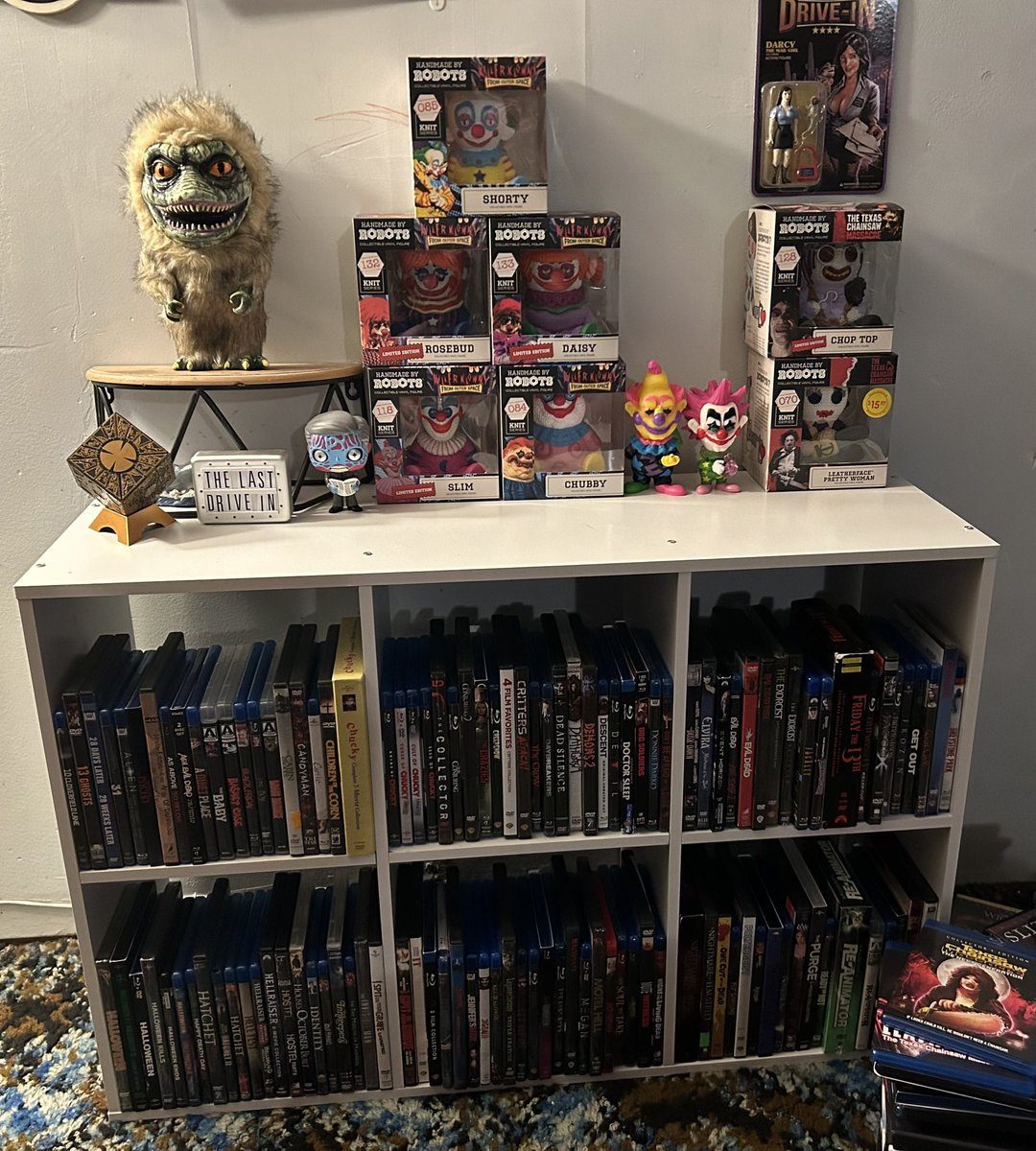 horrormamaal's tweet image. Today’s project done! Shelf built and movies alphabetized and added! Little did I know I’d end up needing two, but that’s neither here-nor-there at the moment. 🤣😅
#MutantFam #bluraycollection #horrorcollector