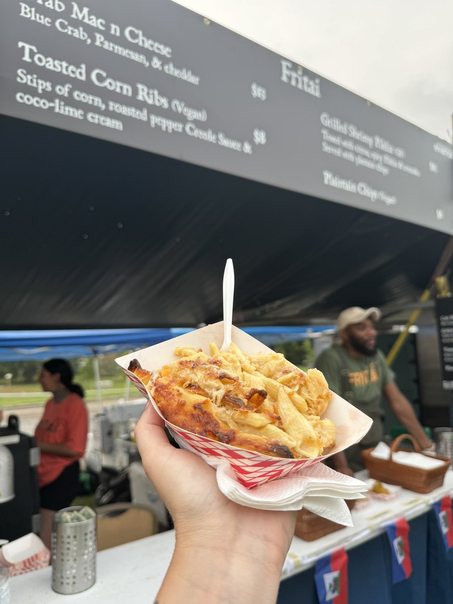 Headed to @bayouboogaloo this weekend? Check out our member Fritai and their delicious Crabmeat Mac-n-Cheese!