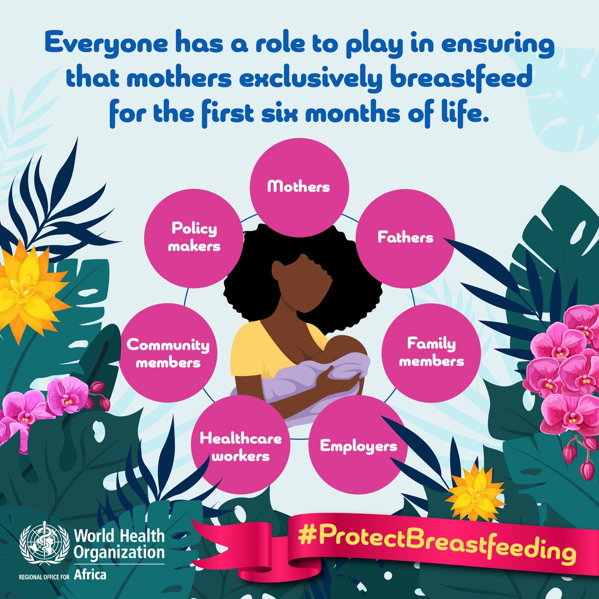 Breastfeeding 🤱🏿 is natural, but it's not always easy. Mothers need support — both to get started and to sustain breastfeeding.

Let's do our part to #ProtectBreastfeeding 💚.