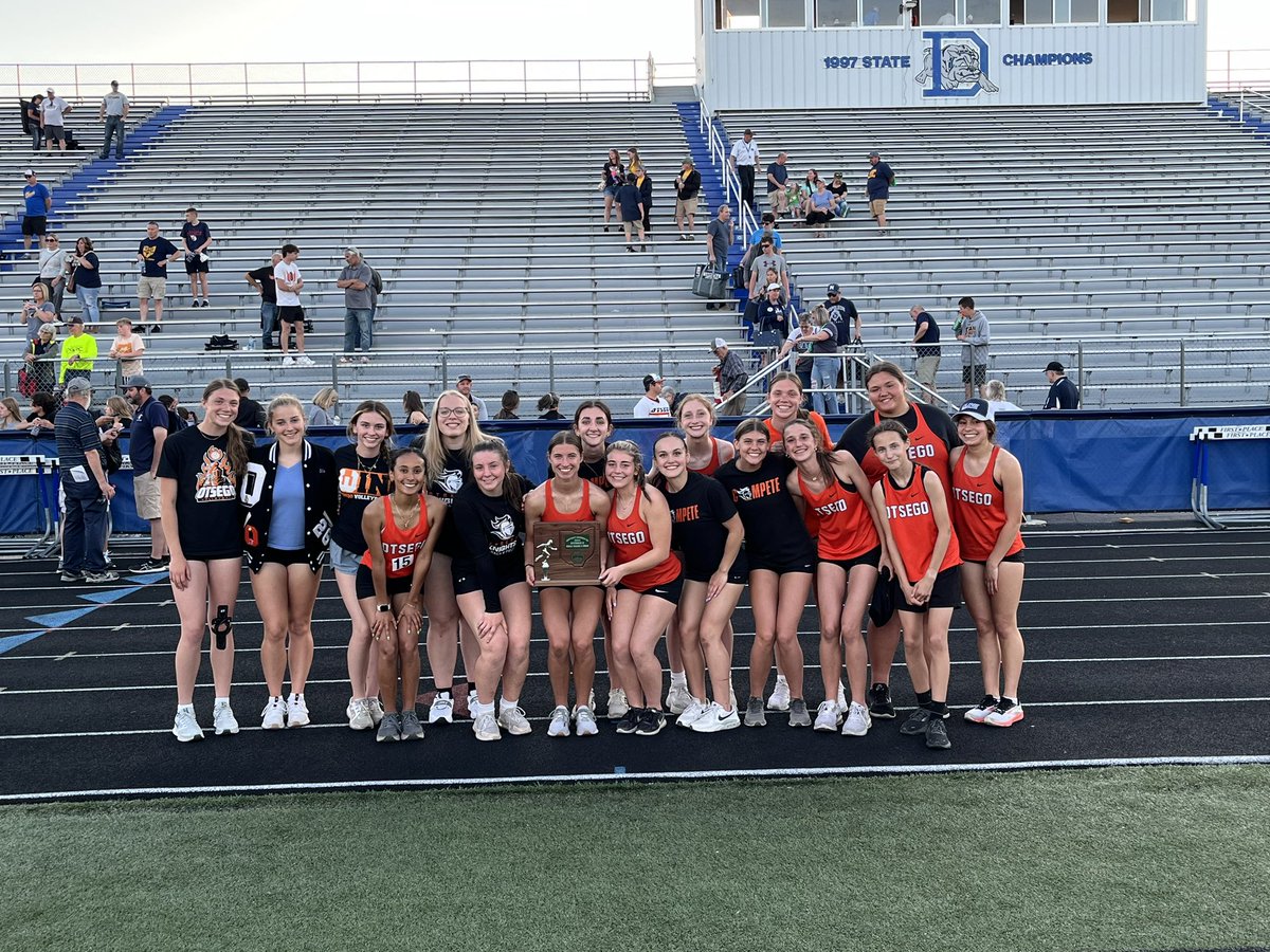 OtsegoKnightsTF's tweet photo. It’s a great day to be a Knight! The girls secured District Runners Up! Some gutsy performances and huge PRs helped secure it! 

Overall we have our most kids ever going to Regionals next week in Piqua between both boys and girls!! Couldn’t be more proud of everyone! https://t.co/yBIfNiaxNg
