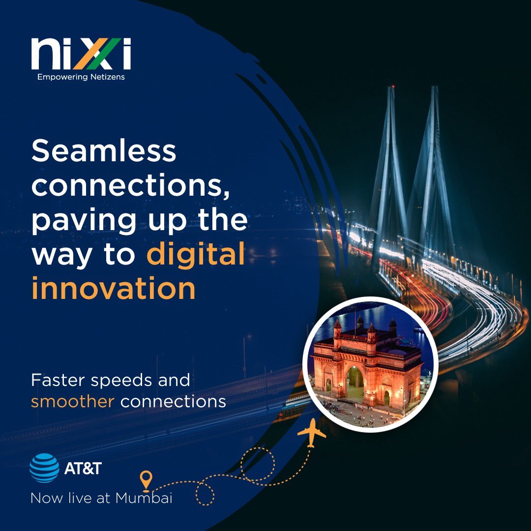 The city of dreams enters the era of digital brilliance! AT & T is now live in Mumbai, bringing a whole new level of internet experience. Join the growing network
of possibilities.
#InternetExperience #TechInnovation #DigitalIndia #NIXI #DigitalRevolution #Connectivity
@ATT