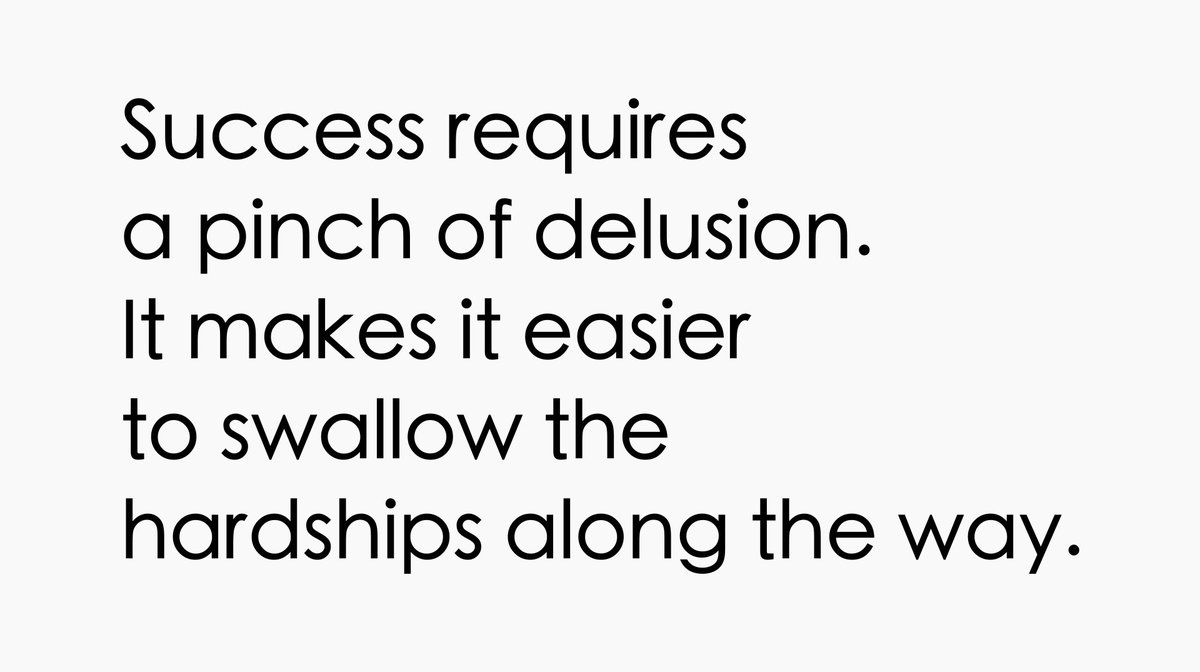 Success requires a pinch of delusion. It makes it easier to swallow the hardships along the way. $Chie chie.life #cryptocurrency #antimemecoin #intellect #value #success