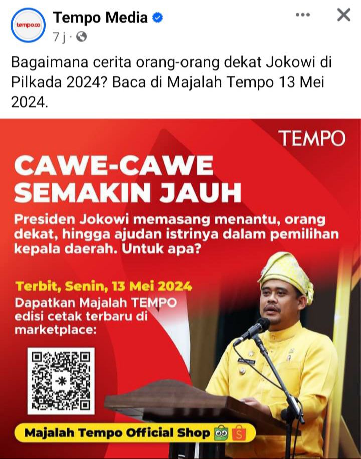 Jokowi mulai cawe2 untuk Pilgub Sumut. Bobby mantunya nyagub Sumut 27 November 2024. Mulai mondar mandir ke Sumut. Manusia serakah itu kerasukan apa ya? #JokowiRajaNepotisme #JokowiRajaNepotisme
