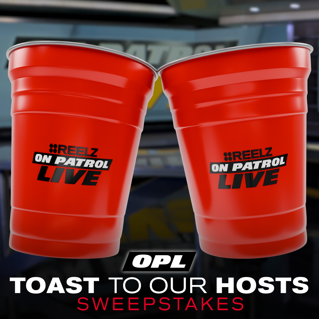 #OPNation, the “Toast to Our Hosts” sweepstakes starts TONIGHT! 
Enter for your chance to win two On Patrol: Live metal party cups by responding to this message with the must-use hashtags:  #OPLive #REELZ #ToastOurHosts #GIVEAWAY then complete the entry form at