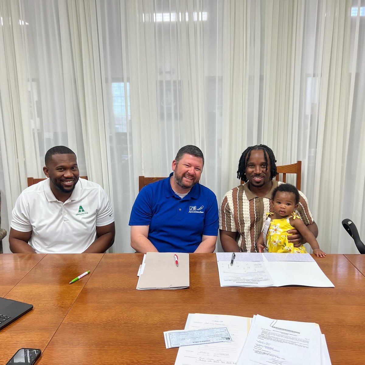 Closed on another house today and my daughter had a seat at the table for her very first closing. #AnotherOne #NewConstruction