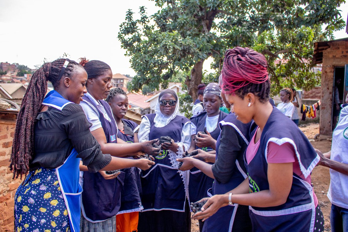 SummitGreen_Co's tweet photo. SGC and Franciscan Missionary Sisters for Africa teamed up to train 50 girls and women from Nsambya community on #waste management and the Briquettes value chain. #Empowering the girl child with skills in sustainable practices and the benefits of #Briquette production. https://t.co/cqAySbPdBj