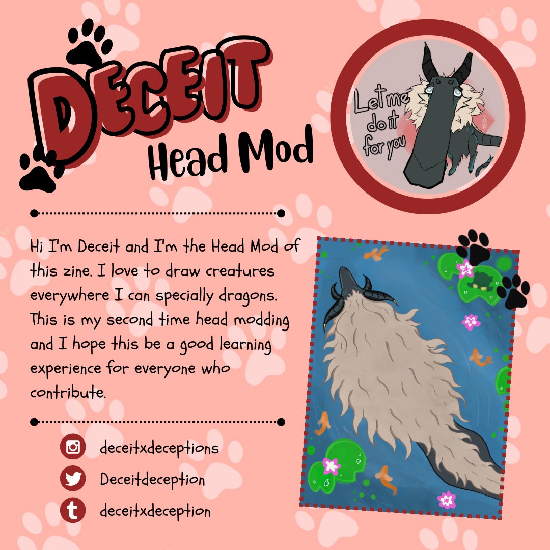 With our interest check closing in 3 weeks, We want you all to meet our head mod and dragon lover Deceit (<a href="/DeceitDeception/">Deceit || Zine Time ✒️</a>). We hope you're excited for the project as she is!
Check out our interest check down the link below