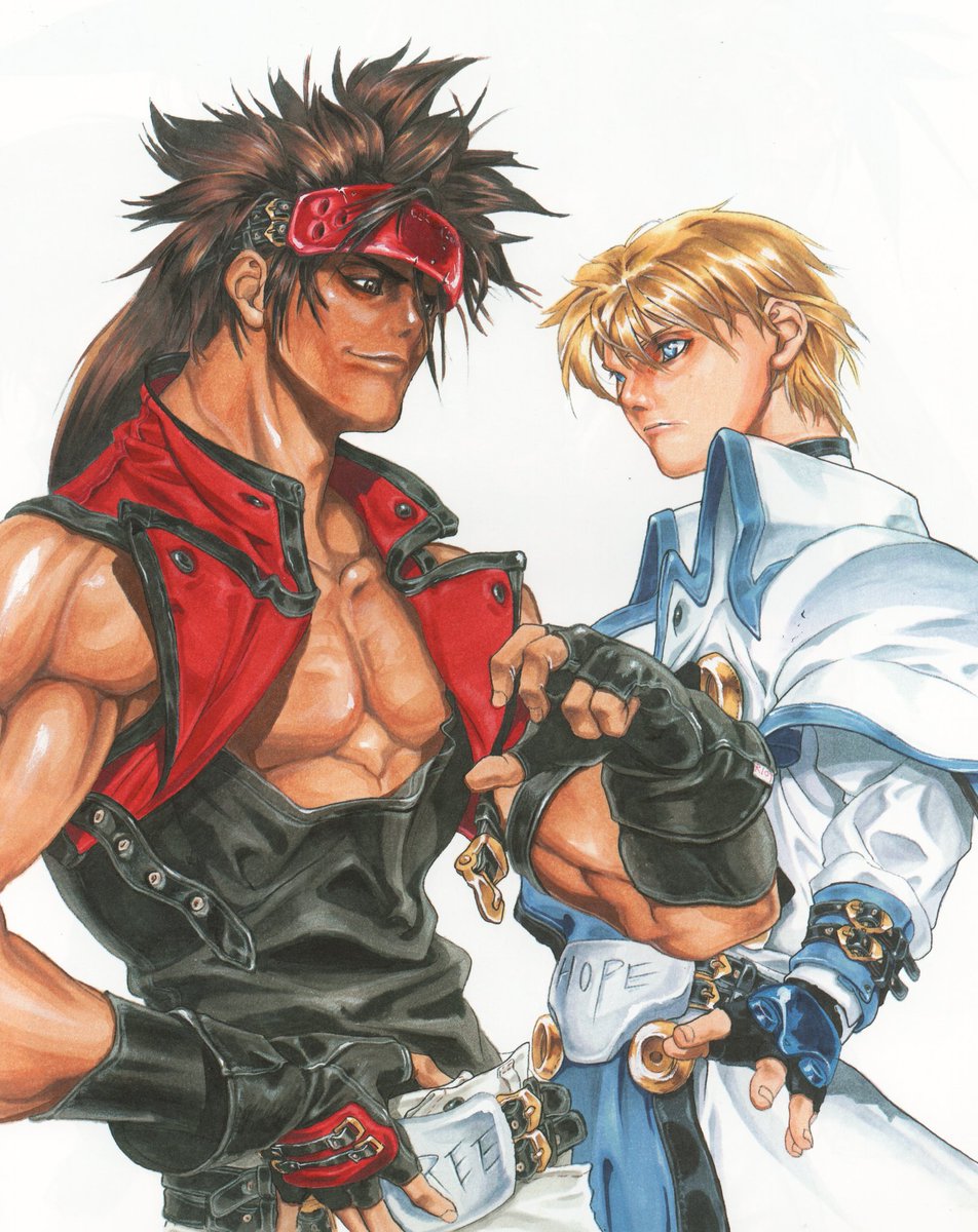 So obsessed with the fact that sol and ky just look like this daisuke artwork in this style