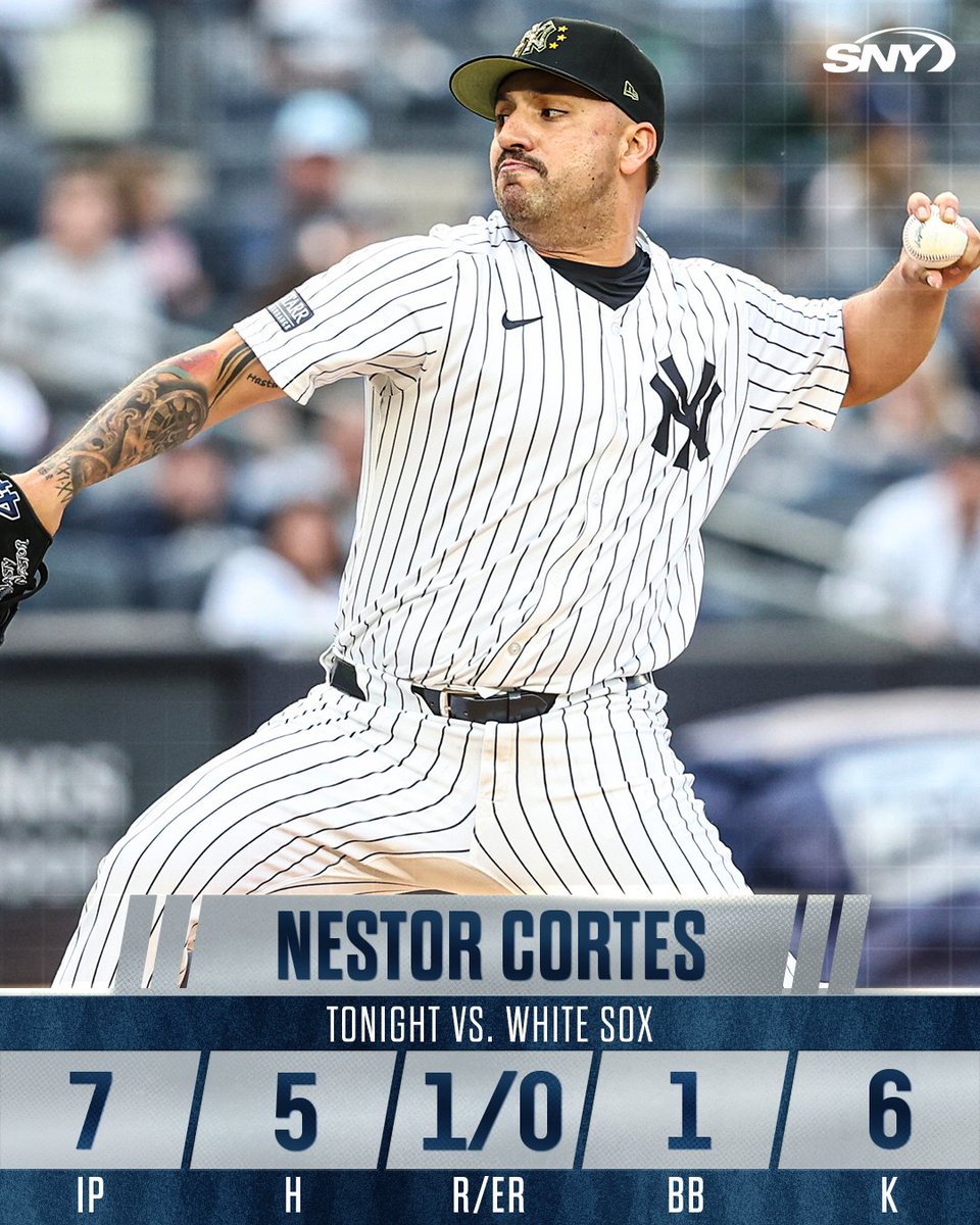 A strong 7 tonight for Nestor Cortes 👏