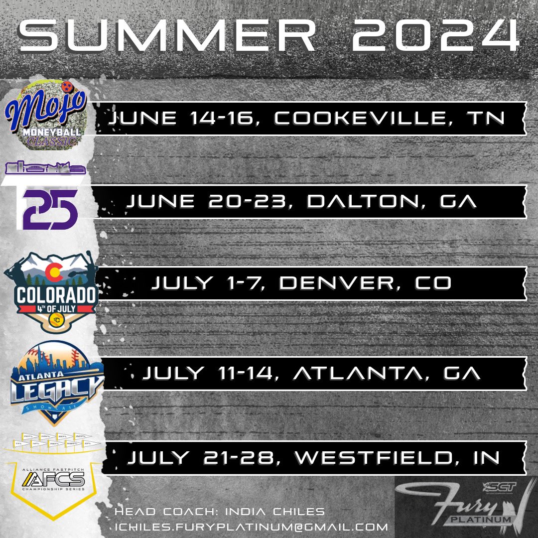 Hitting the ground running June 14-16 in TN to kick off summer szn! LETS GOOO🔜🔜 <a href="/ChilesFPNTNL/">Fury Platinum National Chiles</a>