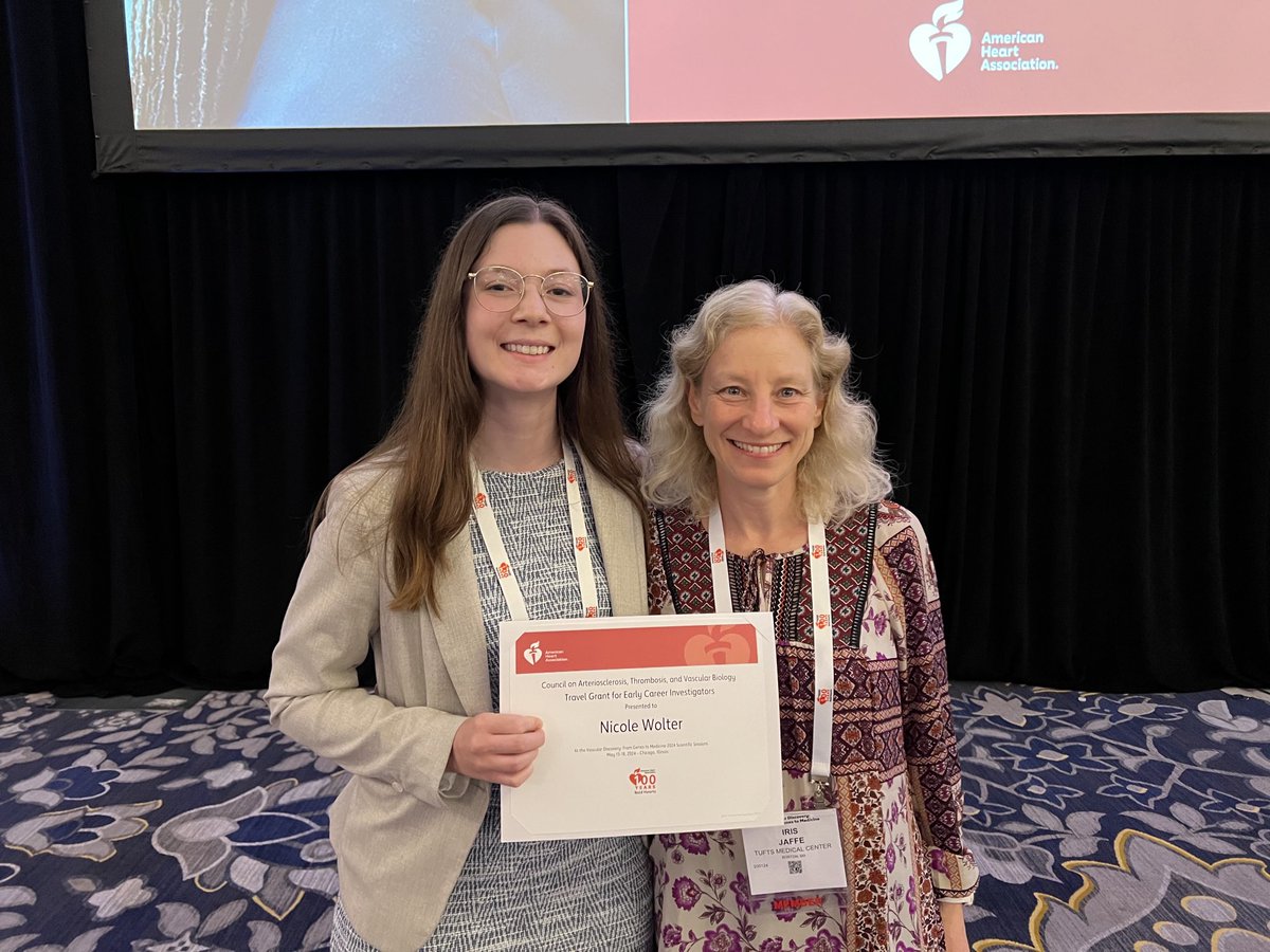 MCRI Jaffe Lab (@irisjaffelab) on Twitter photo Congratulations Nicole Wolter, Tufts MD PhD student for her AHA early career travel award. <a href="/TuftsMedSchool/">Tufts School of Medicine</a> <a href="/hboucher3/">Helen Boucher</a> Congratulations Nicole Wolter, Tufts MD PhD student for her AHA early career travel award. <a href="/TuftsMedSchool/">Tufts School of Medicine</a> <a href="/hboucher3/">Helen Boucher</a>