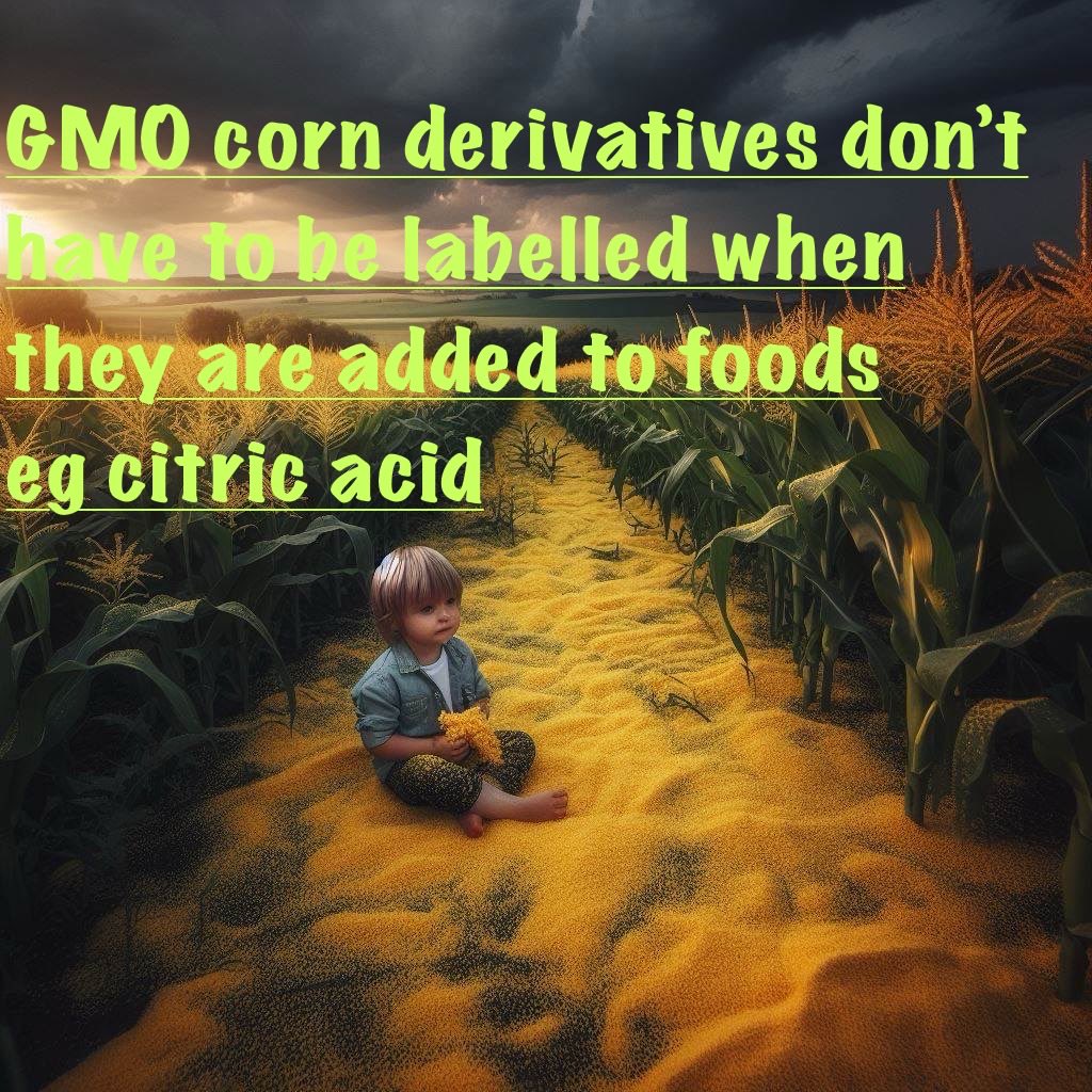 If you don’t read ingredients labels perhaps now is the time to start. Nearly all foods bought in shops contains one or more corn maize byproducts/derivatives. These are so highly processed as to be considered synthetic. Do you want to put synthetic ingredients in your body?