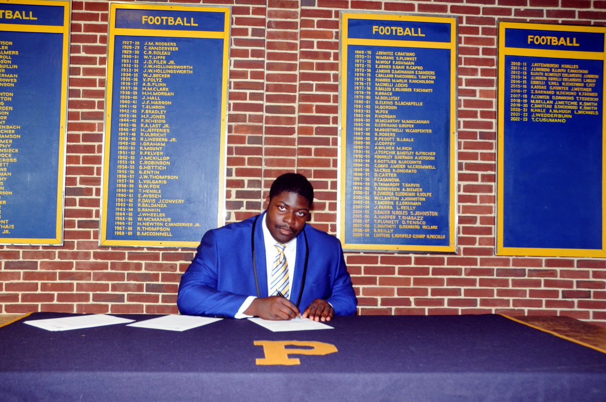 I have officially signed my Letter of Intent to play football for Bentley University. <a href="/PeddieFB/">Peddie Football</a>,
<a href="/kafaf_peter/">The Lab Lineman Academy</a>,<a href="/damehova9/">Damon Simmons</a>, <a href="/FootballBentley/">Bentley Football</a>, <a href="/CJScarpaIII/">CJ Scarpa</a>, <a href="/Coach_Thakkar/">Saj Thakkar</a>,
<a href="/TodderickHunt/">Todderick Hunt</a>,<a href="/NDNJAthletics/">Notre Dame HS Athletics</a>,<a href="/CoachPMcGowan/">Pat McGowan</a>