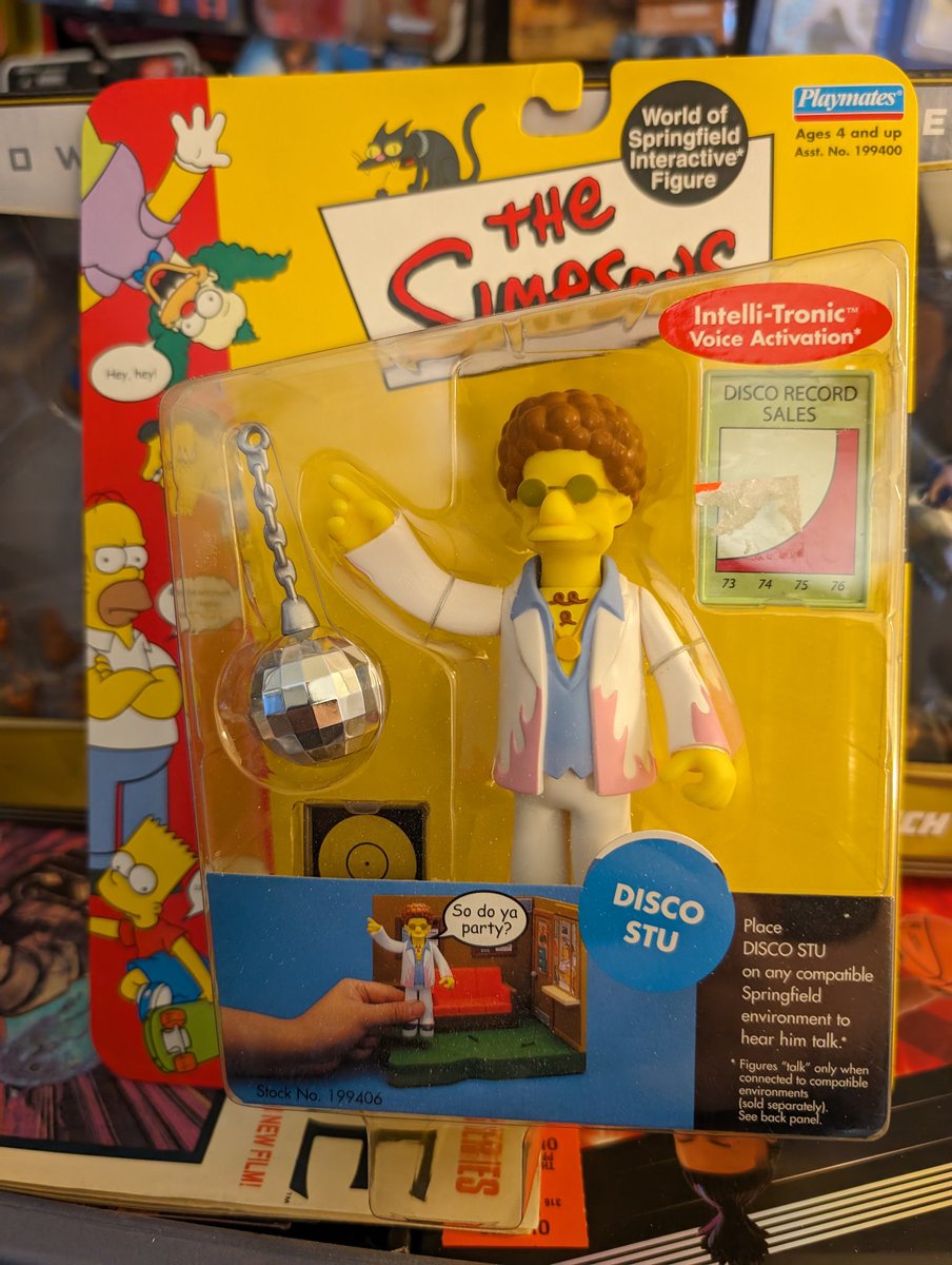 Toy of the day 
Disco Stu from the Simpsons 2002 Made by Playmates Toys
#thesimpsons #discostu #playmatestoys