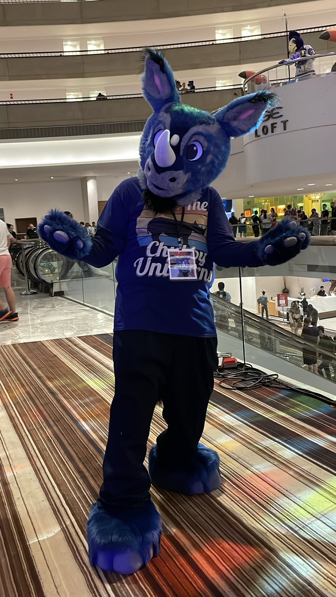 Last year at #FWA2023 I had a Partial of Ridley Rhino (Right Pic). This Year at #FWA2024 I had a full suit (Left Pic). I made the body for Ridley and the Feet. The head, hands and tail were made by <a href="/canis_beast/">Paddlefoot</a> #FursuitFriday #Fursuit #Furrycon
#Rhino #FWA #fwa24