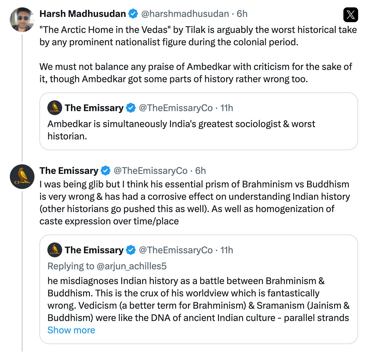 What happens when you have unrelenting hate for brahmins and fanatical love for Bluekot?
 The Bhajipao Hinduism of Madhusudan, Mitra and Mehra immediately runs to defend Ambedkar against any criticism with a criticism of another Brahmin who was not even being discussed. This