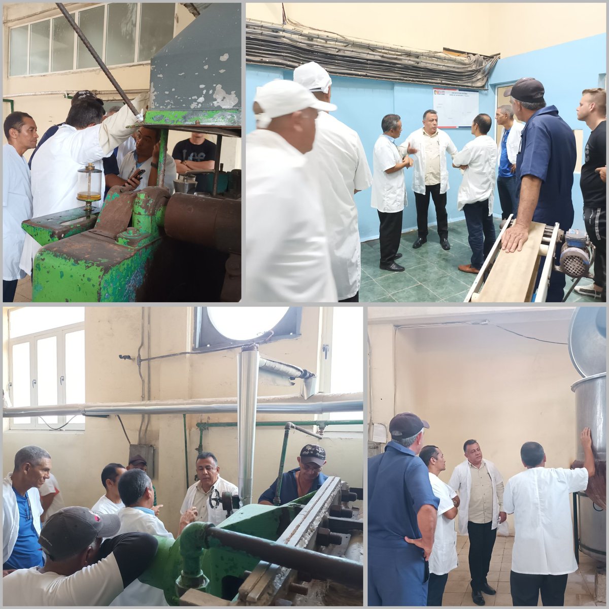 Visita hoy @OrlandoBorrero7 la Fábrica dietéticos perteneciente a @granlac_EPLB, evaluaron las estrategias para recuperar producciones tradicionales y únicas en el país. #GenteQueSuma #AltaFiscalizaciónMinal #AgroalimPorCuba 🇨🇺