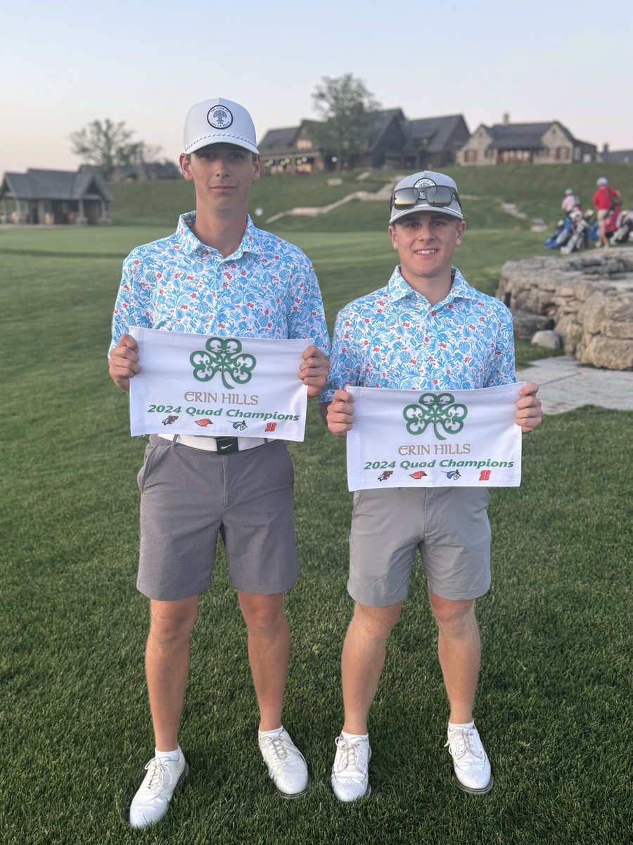 @HUHS_BoysGolf wins tonight’s 6-6-6 match @ErinHillsGolf tonight. Congrats to Owen Kuepper and Bennett Klages who won the event with a 71.