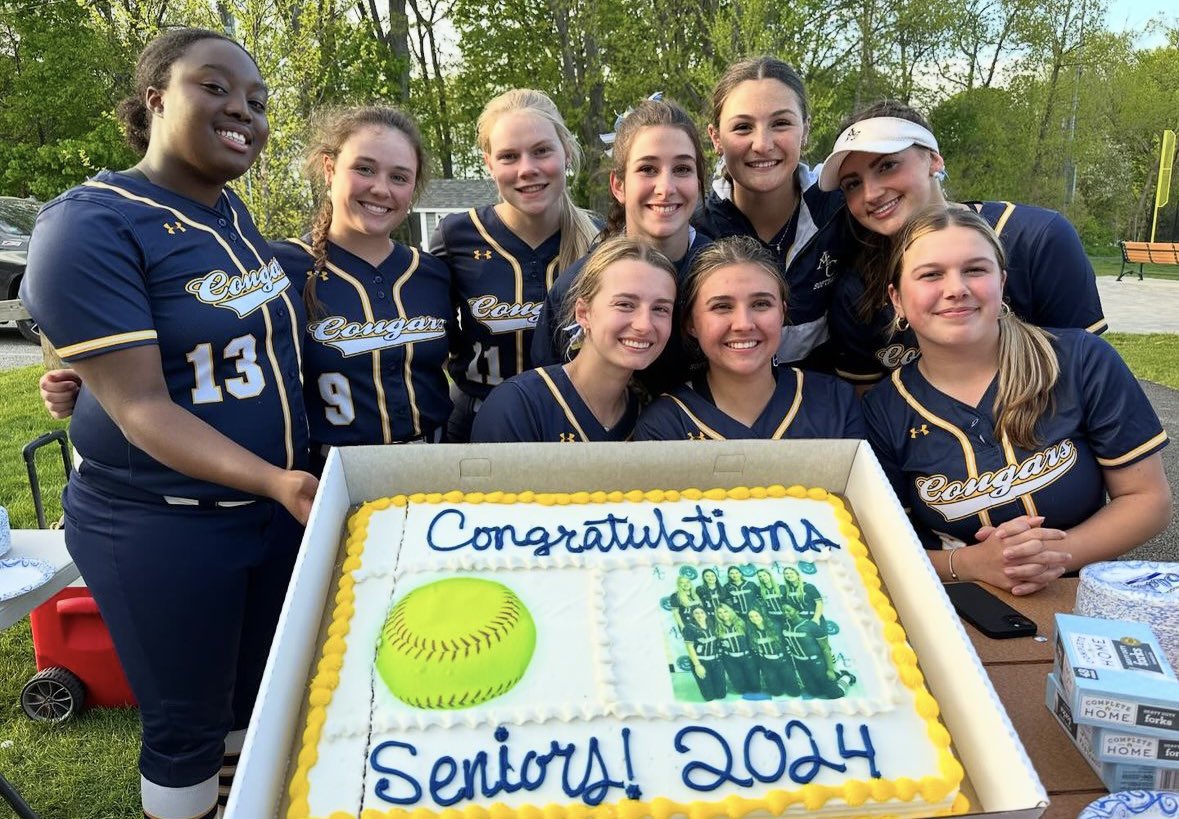 HUGE shoutout to all our Senior softball players 🥎🎉 We’ll miss you! #WeAreAC #GoCougars #RollCougs #Seniors #Classof2024 #SeniorDay #RCAB #OneCommunityOneSchool #RigorousCurriculum #FaithBased #CatholicSchool #AlwaysLearning #CatholicEducation #LoveThyNeighbor #ArlingtonMA