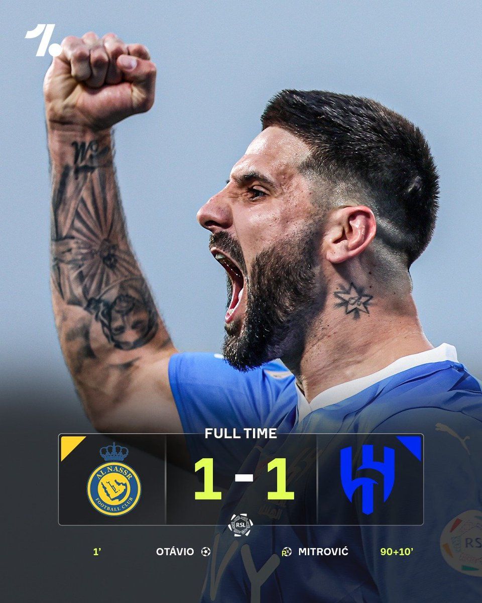 Mitrović's magic keeps Al-Hilal's unbeaten streak alive! The man is a goal-scoring machine 💥 #AlHilal #UnbeatenStreak