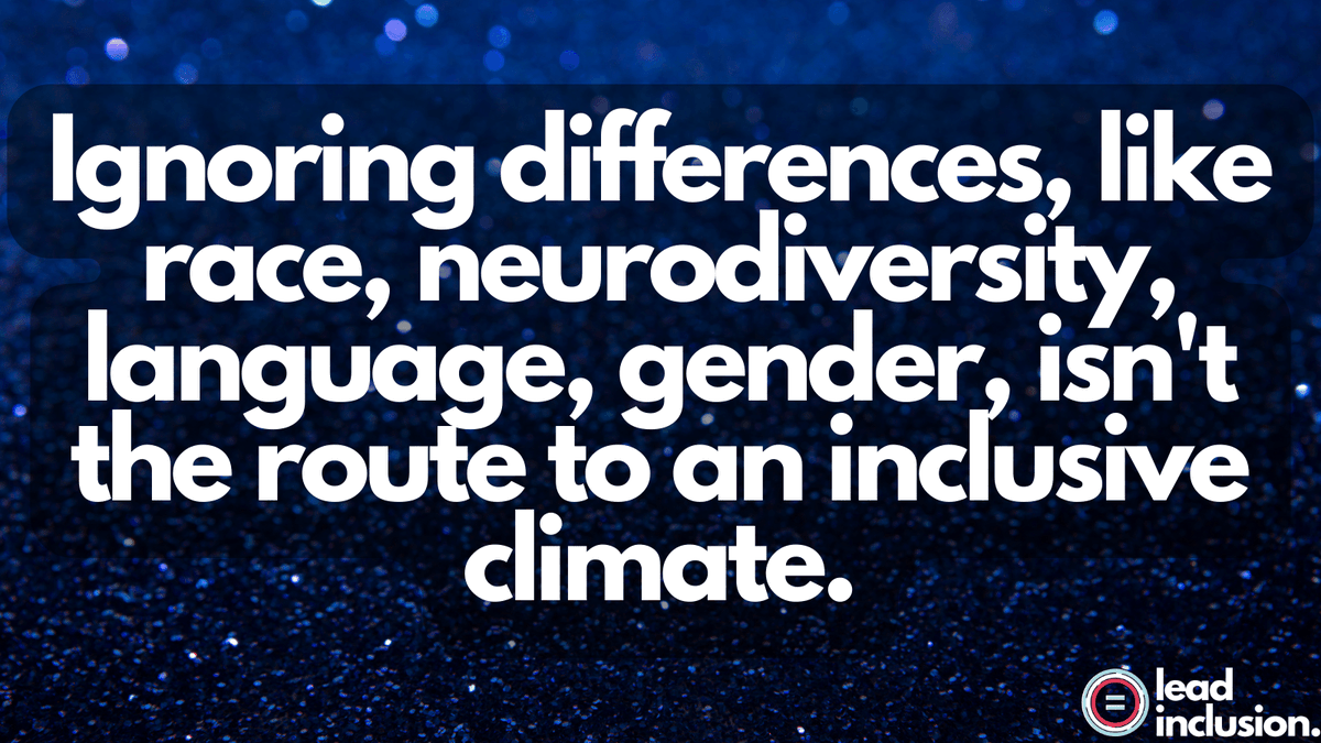 🌍 When we ignore differences that are a part of #students' identity, it's like saying, 'I don't see you,' or 'I'm uncomfortable with who you are.' Ignoring differences, like race, neurodiversity, language, gender, isn't the route to an #inclusive climate. #LeadInclusion