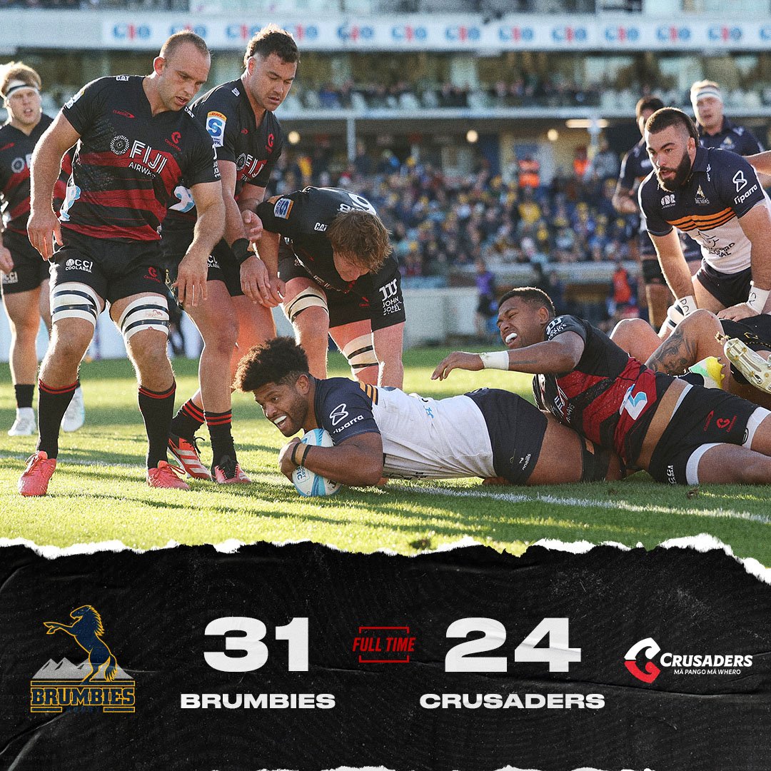 Absolute heart break for the Crusaders 💔 Brumbies break their 15-year drought over the men from Christchurch 😤