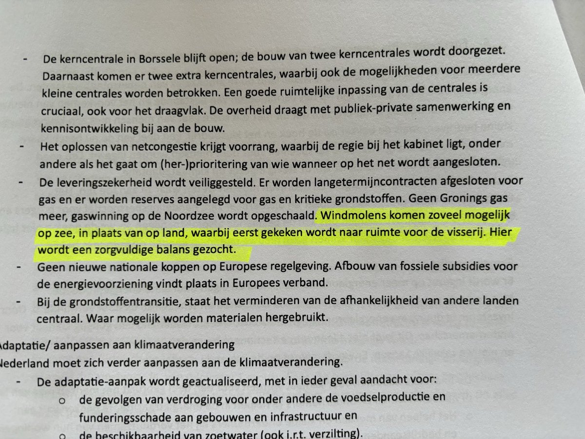 Qua windenergie slaat het #hoofdlijnenakkoord een goede richting in. Ook door het voor laten gaan van woningbouw op #windmolens . 

Die ‘zorgvuldige balans’ blijven we natuurlijk scherp monitoren, net als het snel doordrukken wat we al een tijd zien. 

#windturbines #pauzeknop