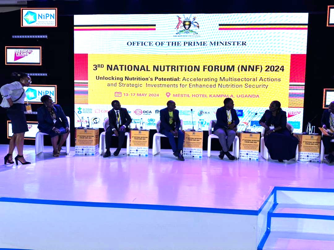 #NationalNutritionForum2024 #UnlockingNutritionPotential. Below on the discussion panel are Ms Samalie Namukose, Assistant Commissioner Nutrition @MinofHealthUG Allan Komugisa, Nutritionist with @lutheranworld . Bernard Bwambale, a senior Nutritionist @unhco Ms Grace