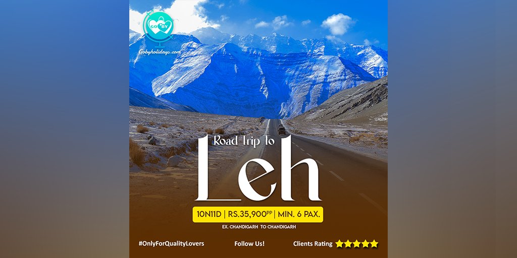 Enjoy a 10 nights 11 days trip to Leh with our well-curated itineraries for you. Book your Leh tour package at just Rs.35,900 per person with min. 6 pax. #GoByHolidays #OnlyForQualityLovers #YourOwnTravelCompany #leh #ladakh #lehladakh #pangong #nubra #kashmir #manali #jispa