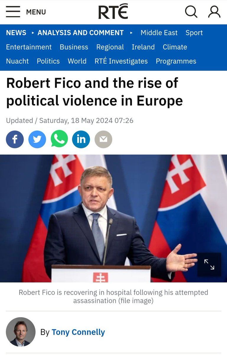 The underhand 'he was asking for it' attitude of the Pro NATO / EUSA Client media while reporting the attempted murder of Robert Fico, is obvious and disturbing. Democracy is discarded by the supposed 'liberal' elite when licensing the attempted assassination of an 'opponent'
