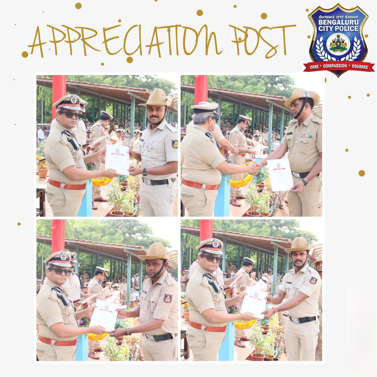 Our staff Sri.Tippeswamy,Sri Sadashiv & Sri Kumar of @pulikeshinagrps received Appreciation letter from @CPBlr for detecting an LPR Case & Sri Yallappa who successfully traced more than 90 lost phones through CEIR portal also received the same. @BlrCityPolice #weserveweprotect
